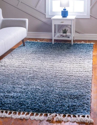 Vista 8 de Unique Loom Hygge Shag Collection - Alfombra rectangular de 2 pies 2 pulgadas x 3 pies 1 pulgada, color blanco y negro