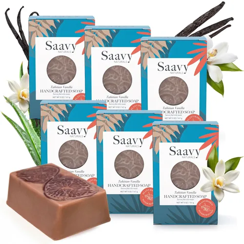 Vista 13 de Saavy Naturals Barras de jabón corporal hechas a mano, rosa búlgara, hidratante para mujeres, fórmula vegana orgánica, espuma cremosa sin residuos