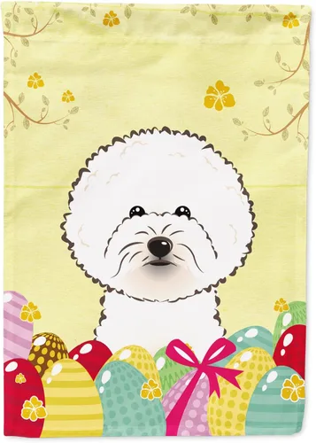 Vista 35 de Caroline's Treasures BB1920CHF - Bandera de caza de huevos de Pascua con diseño de bulldog francés, para casa, gran porche, para colgar en la pared
