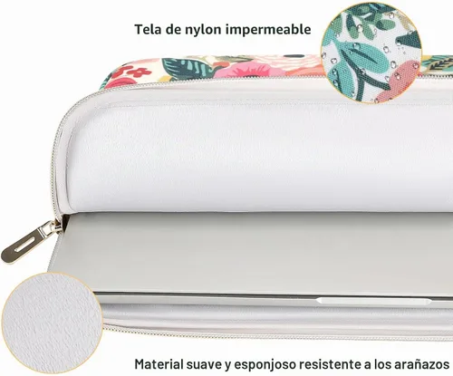 Vista 3 de DOMISO Funda protectora para laptop 360, funda para laptop para MacBook Air Rosa