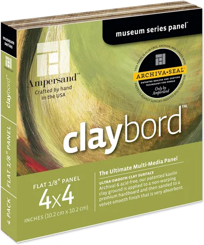 Vista 11 de Suministro de Arte Ampersand Panel de Pintura en Madera: Serie Museo Claybord, 5" x 5", Perfil Candeal de 1-1/2