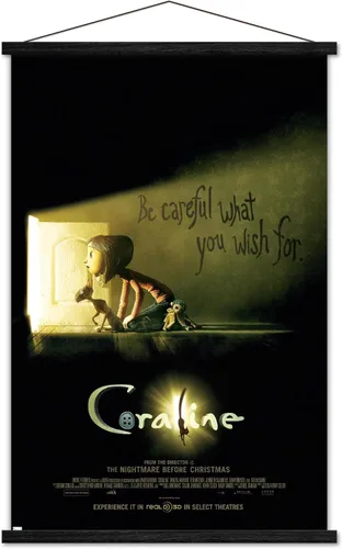 Vista 9 de Trends International Coraline - Póster de pared de una hoja con texto en inglés «Be Careful», 22.37 x 34.00 pulgadas, paquete de impresión prémium