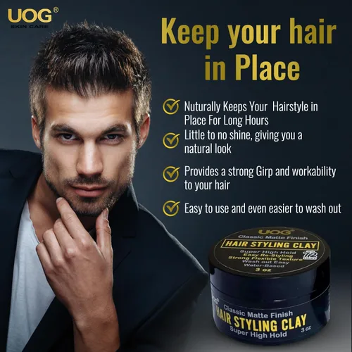 Vista 2 de UOG (United One - Arcilla para peinar el cabello, de alta sujeción, acabado mate, no grasa y re-estilizable, flexible y fácil de lavar), fórmula