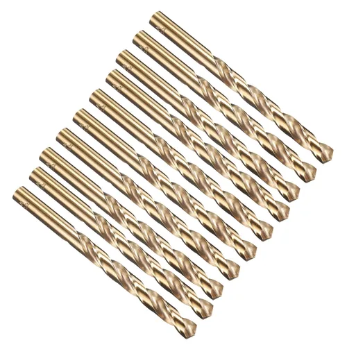 Vista 286 de PATIKIL Broca Jobber de 0.039 in, vástago recto M35 cobalto 5% acero de alta velocidad 135° acabado dorado para metal duro de acero inoxidable - 2