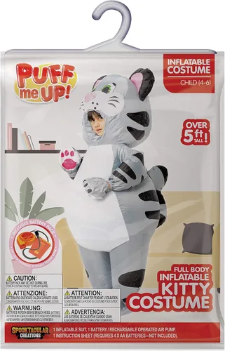 Vista 6 de Spooktacular Creations Disfraz unisex de gato de gato de cuerpo completo inflable para niño