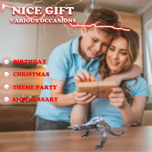 Vista 6 de Monster Toys Figuras de acción, juguetes de animales de pegamento suave, juguetes para niños con articulaciones móviles, juguete de lagarto
