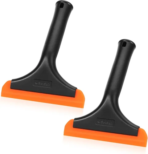 Vista 8 de SetSail Escobilla de ducha para puertas de cristal, mini escobilla de mano Todo negro