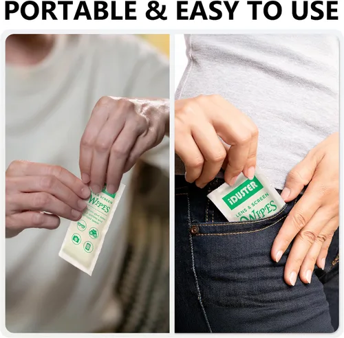 Vista 6 de iDuster Toallitas limpiadoras de pantalla para dispositivos electrónicos, toallitas para pantalla de teléfono celular, toallitas de limpieza