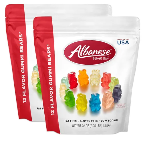 Vista 13 de Albanese World's Best - Ositos de goma de 12 sabores, bajos en sodio, sin grasa, sin gluten, bolsa de 1 onza de caramelo (paquete de 200)