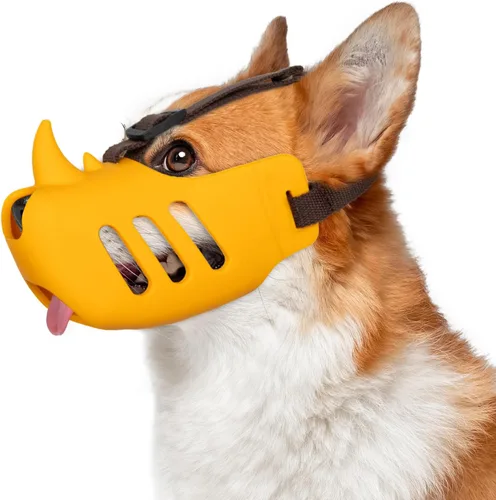Vista 8 de Boca con Forma de Pato Anti Mordidas de Nacoco, Coberturas de Boca para Perro, Equipo de Máscaras para Hocico de Mascotas, Material de Silicona