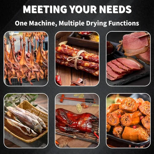 Vista 7 de Commercial Food Dehydrator Machine, 86-194℉ Temperature Control, 800W/1000W Fast Drying Dehydrater, LED Display, Stainless Steel Dehydrator for Meat