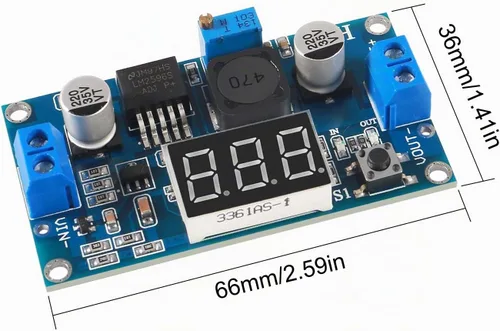 Vista 6 de 5 unids LM2596S DC-DC LM2596 con pantalla LED Voltímetro Buck Convertidor Reductor Regulador reductor 4.0-40V a 1.25-37V DC 36V a 24V a 12V a 5V