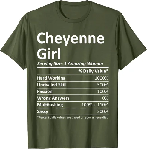 Vista 5 de CHEYENNE GIRL WY WYOMING - Camiseta divertida de regalo de City Home Roots USA, Negro, S
