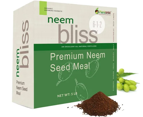 Vista 6 de Neem Bliss (4.5 kg) - Harina de semillas de neem - Torta de neem orgánico para plantas - Fertilizante listado OMRI para plantas, vegetales, céspedes