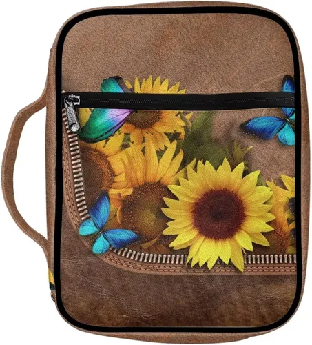 Vista 8 de Lovely 3D Dog Daisy Puppy Paw Print - Fundas grandes de la Biblia con bolsillo con cremallera y asa, bolsas ligeras para la Biblia y bolsa
