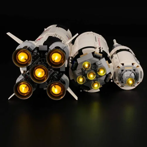 Vista 4 de LIGHTAILING - Juego de luces para (Ideas NASA Apollo Saturn V) modelo de bloques de construcción, kit de luz LED compatible con Lego 21309