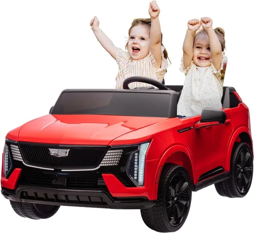 Vista 8 de GarveeLife - Coche eléctrico de 24 V y 2 plazas para niños con licencia Cadillac Negro