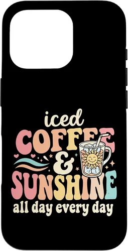 Vista 20 de Iced Coffee and Sunshine Funny Summer Case for iPhone 17