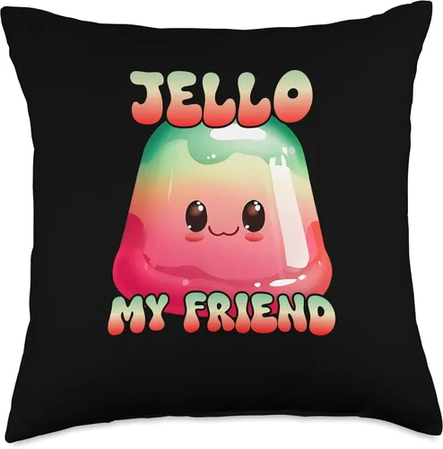 Vista 5 de Kawaii Jello Collection! Jello My Friend - Almohada (16 x 16 pulgadas), multicolor