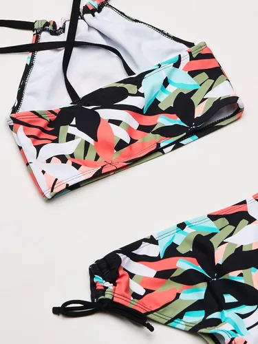 Vista 4 de Kanu Surf - Traje de baño de 2 piezas tipo tankini, con cuello halter y estampado de margaritas, con factor de protección ultravioleta 50+