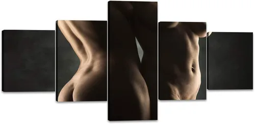 Vista 27 de Lienzo extra grande sexy chica desnuda durmiendo en la cama, arte de pared con marco de madera sexy para mujeres desnudas, obras de arte, arte