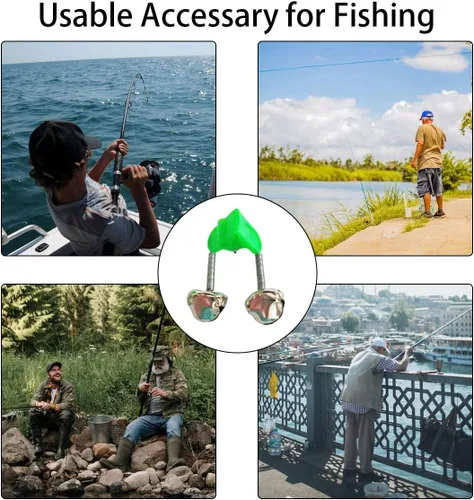 Vista 2 de Campanas de alarma de caña de pescar de plástico, campanas de pesca, campanas de caña de pescar, clips de campana de pesca de plástico, campanas