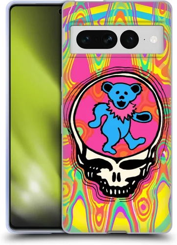Vista 180 de Head Case Designs Funda de gel con licencia oficial de Grateful Dead Bear Trends [protección de grado militar] compatible con Google Pixel 3