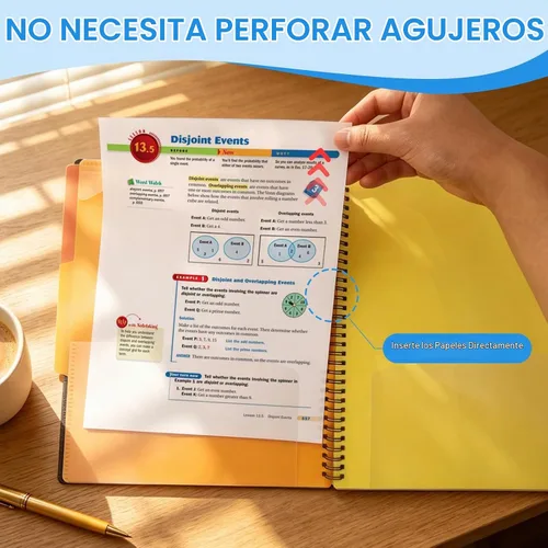 Vista 4 de Binditek - Organizador de proyectos de polietileno de 12 bolsillos con 6 separadores, carpeta organizadora resistente con bolsillo en la portada