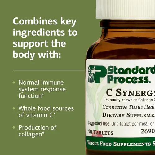 Vista 4 de Standard Process C Synergy - Suplemento para apoyar la salud del tejido conectivo, a base de alimentos integrales para la salud inmunológica