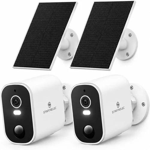 Vista 8 de SYMYNELEC Cámaras de seguridad solar 2K inalámbricas para exteriores Solo 2.4 GHz