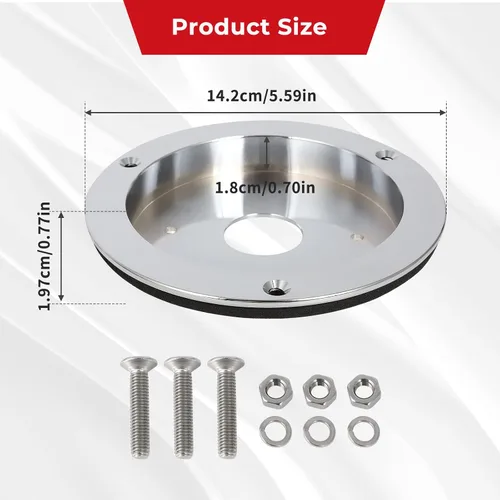 Vista 7 de Juego de 4 cubiertas redondas de bisel de luz de marcador de 4 pulgadas, bisel de luz trasera de aleación de aluminio para camión, caravana