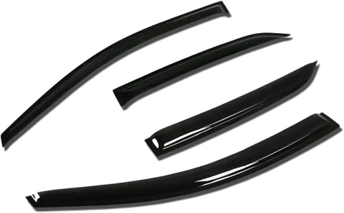 Vista 22 de Auto Dynasty 4 protectores de lluvia con cinta adhesiva para ventana, compatible con Echo 2000-2005 de 4 puertas, protectores de lluvia, deflector