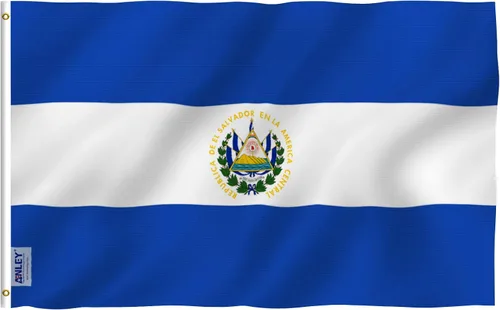 Vista 9 de Anley EverStrong Series Bandera de El Salvador de 3 x 5 pies Heavy Duty - Rayas bordadas y cosidas - 4 filas de puntadas de seguridad - Banderas