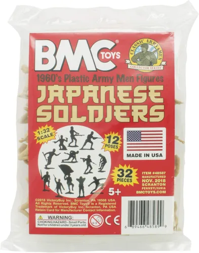 Vista 6 de BMC Classic Marx - Figuras de soldado japonés de plástico para hombre, 32 piezas de soldado de la Segunda Guerra Mundial, fabricadas en Estados