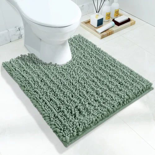 Vista 75 de Yimobra Alfombras de Baño Antideslizantes Lavables - Alfombra de Baño de Chenilla Ultra Suave Absorbente, Alfombra Peluda de Secado Rápido para Negro