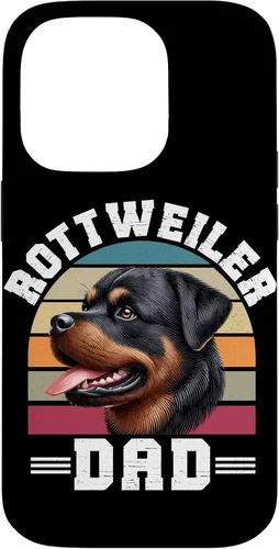 Vista 17 de Rottweiler Dad Rottie Father Dog Parent Father's Day Retro Case for iPhone 16