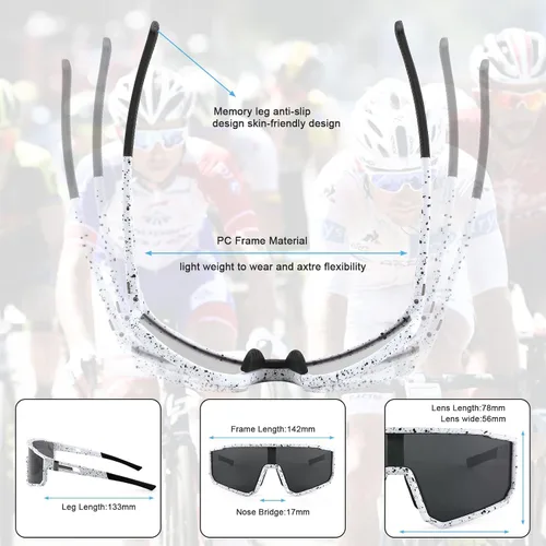 Vista 3 de Karsaer Visison - Gafas de sol polarizadas para ciclismo, equitación, deportes, hombres y mujeres, para Moutain Baseball MTB