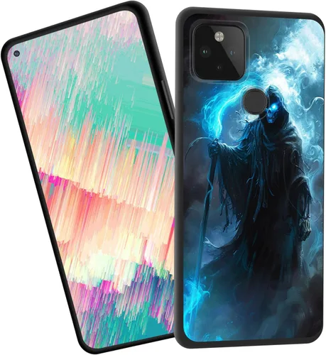 Vista 37 de Funda delgada para Google Pixel 4 XL, funda delgada de silicona de TPU suave a prueba de golpes para Google Pixel 4 XL, gato negro luna estrellada