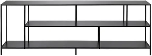 Vista 5 de Pemberly Row Moderno soporte de TV de madera/metal para televisores de hasta 70" en negro