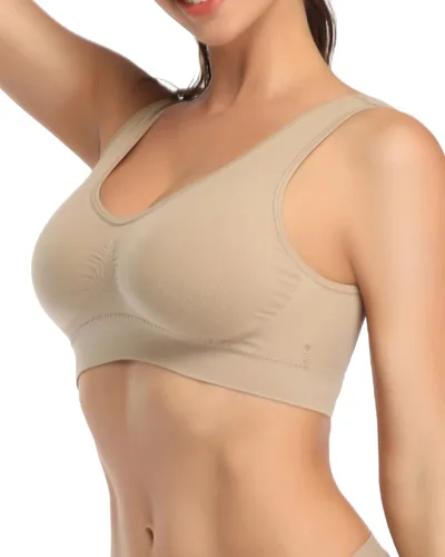 Vista 70 de Coobie Brasier sin costuras de cobertura completa para mujer con acolchado extraíble para mayor comodidad