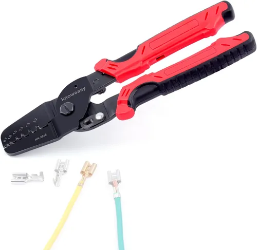 Vista 14 de Kit de herramienta de crimpado Knoweasy para conectores Deutsch DT: Crimpador de barril cerrado y barril abierto, herramienta de extracción