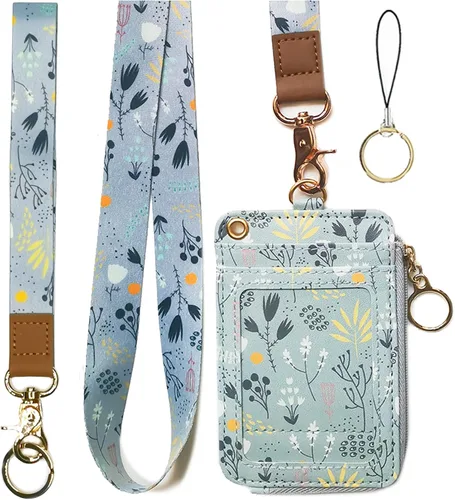 Vista 11 de bolimoss Soporte para credencial de sol y luna y cartera con cordón, cordones removibles para maestras, cartera para mujeres con correa para la Sol