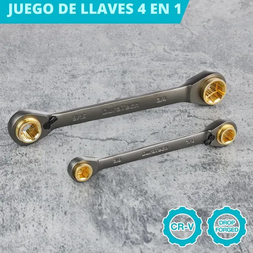 Vista 6 de DURATECH Juego de llaves de trinquete reversibles antideslizantes 4 en 1
