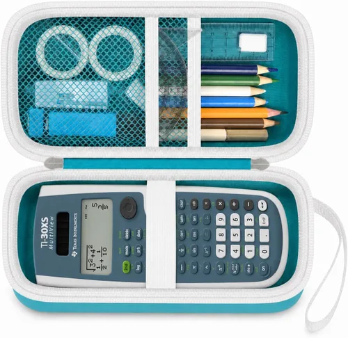 Vista 15 de Funda para calculadora TI-30XS/TI-30XIIS/TI-30Xa/TI-36X Pro Negro