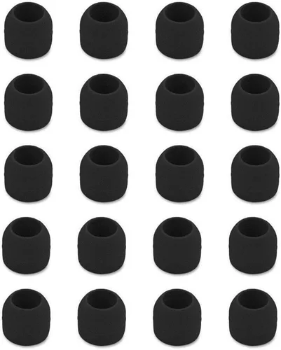 Vista 5 de Zotech Puntas negras para auriculares intraurales, tamaño extra pequeño, 10 pares de auriculares de silicona suave, con orificio de conector de 0.15