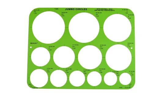 Vista 7 de Westcott LetterCraft - Plantilla para círculos grandes y pequeños (T-831)