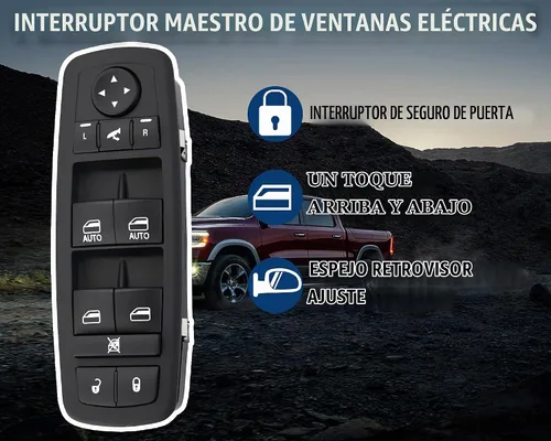 Vista 4 de 11 Pines. Interruptor de control de ventana de alimentación delantero izquierdo del lado del conductor para Ram 1500 2500 3500 2016-2018, Ram 1500