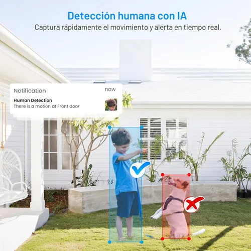 Vista 3 de Lunelyx Lunely - Cámara inalámbrica de video, cámara de vigilancia inteligente para exteriores, vista en vivo, almacenamiento en la nube, detección