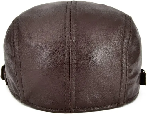 Vista 17 de VOBOOM Gorra de hiedra de cuero genuino ajustable para hombres y mujeres