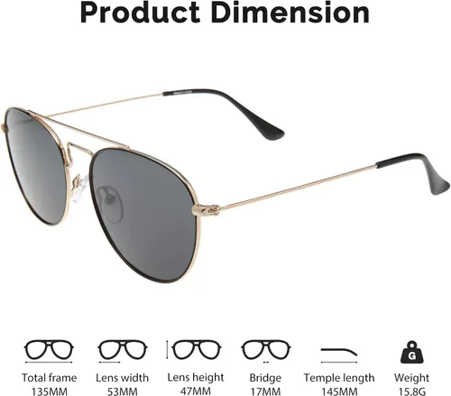 Vista 3 de Womens Sunglasses Polarized UV Protection Mirrored Round Circle Mens Womans Sun Glasses